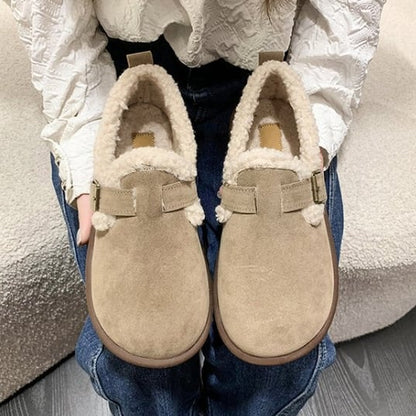 🔥WOMEN'S PLUSH ROUND TOE SLIP-ON FLATS