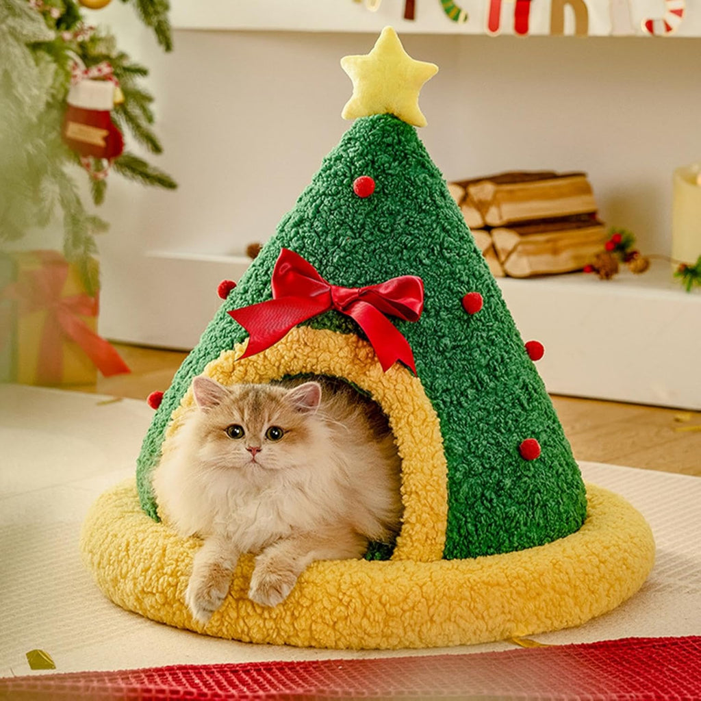 50% OFF🎁Christmas Tree Bed for Small Dogs and Cats