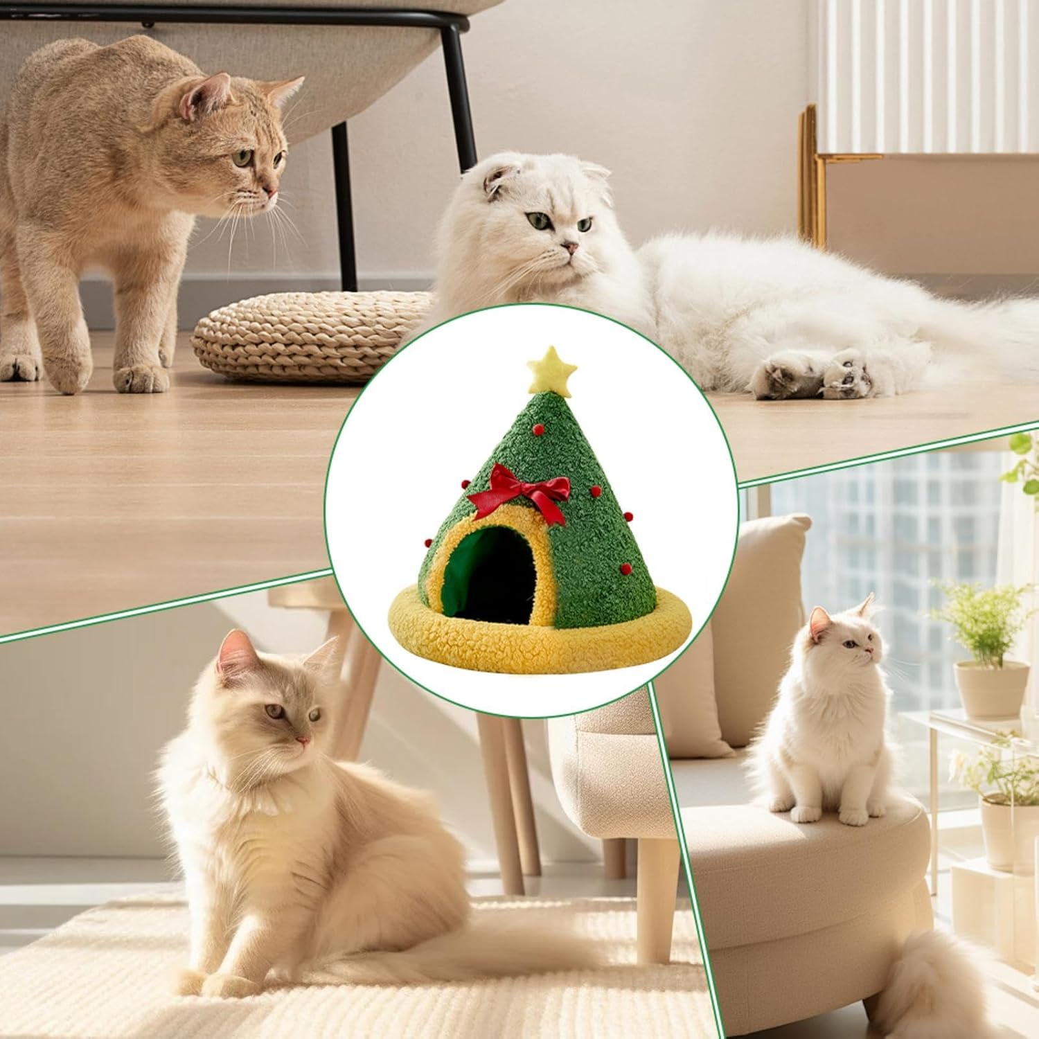 50% OFF🎁Christmas Tree Bed for Small Dogs and Cats