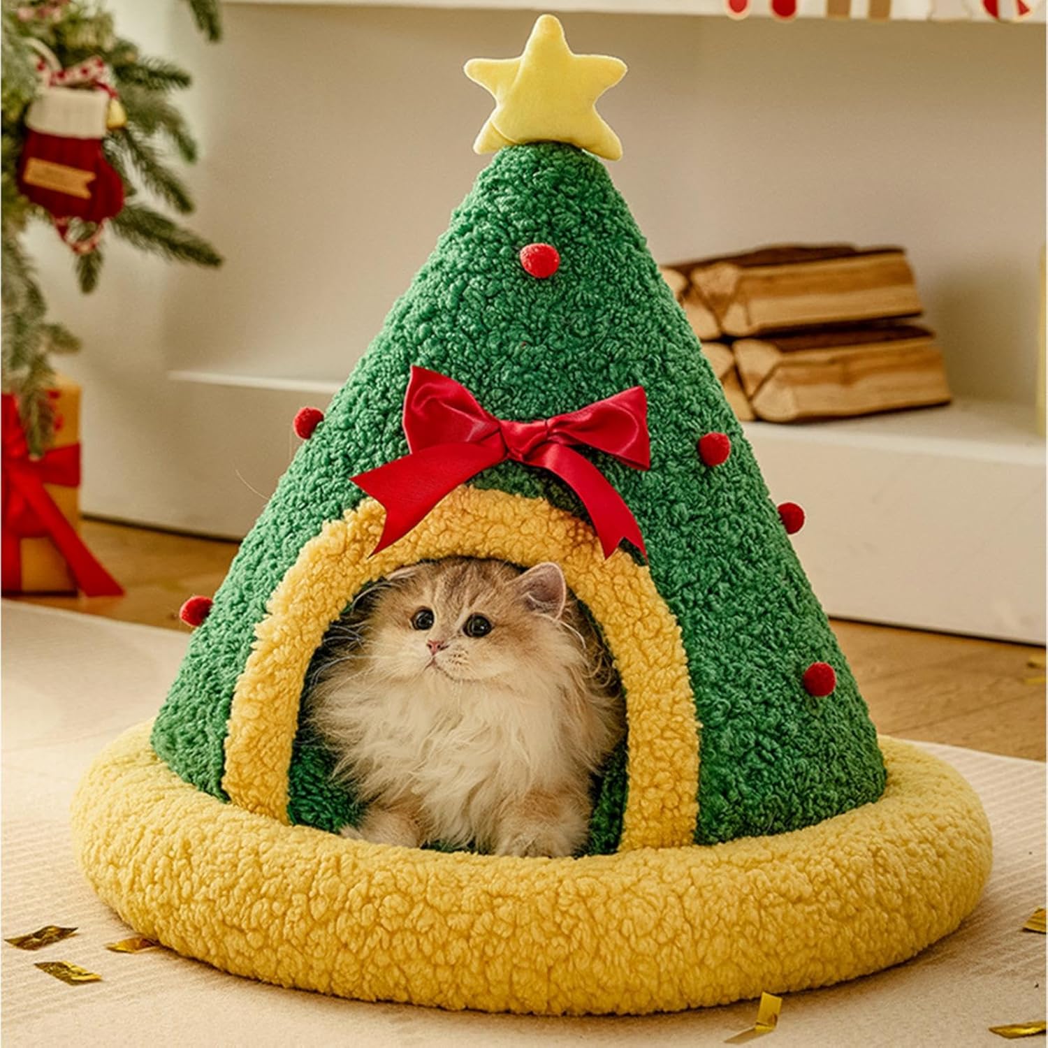 50% OFF🎁Christmas Tree Bed for Small Dogs and Cats