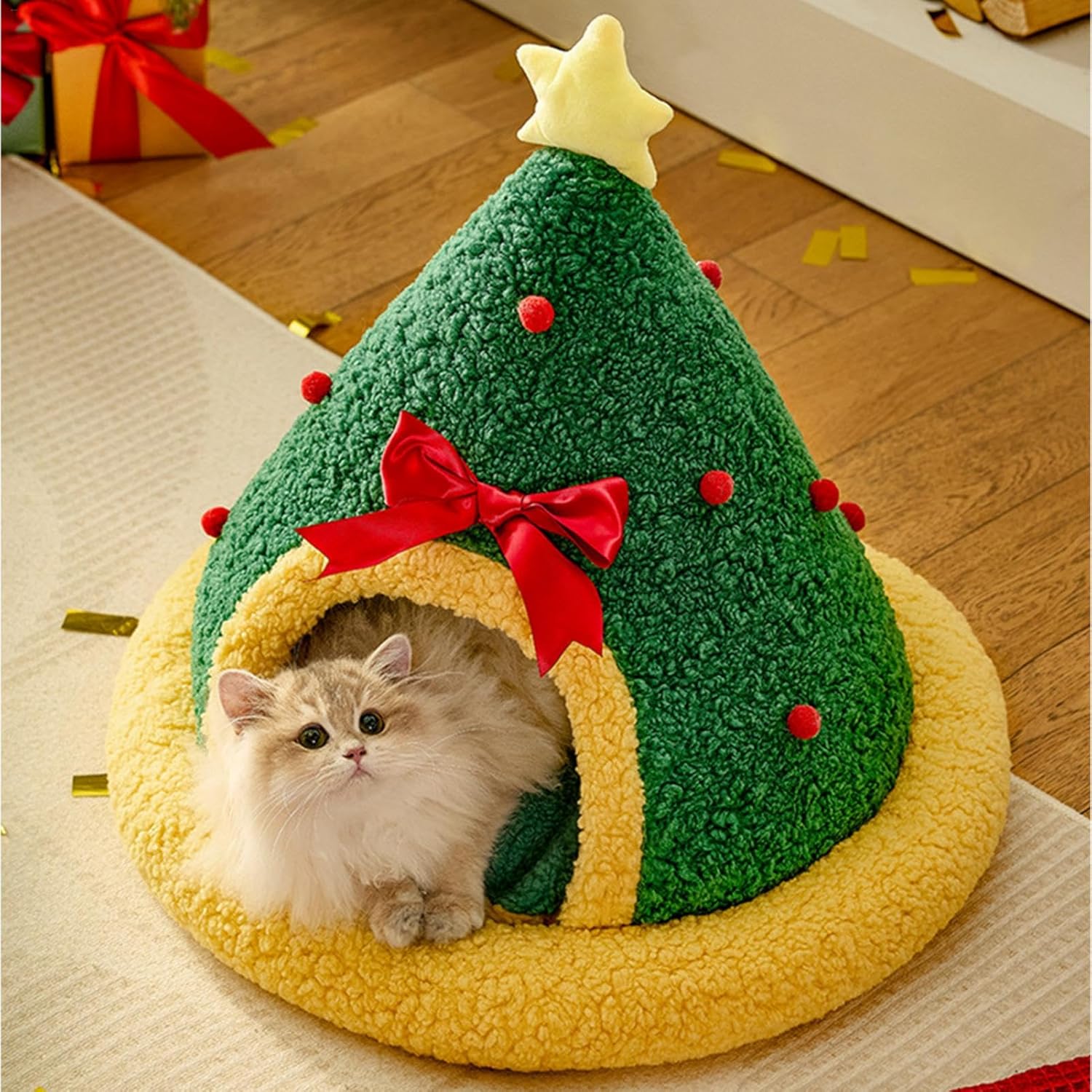 50% OFF🎁Christmas Tree Bed for Small Dogs and Cats