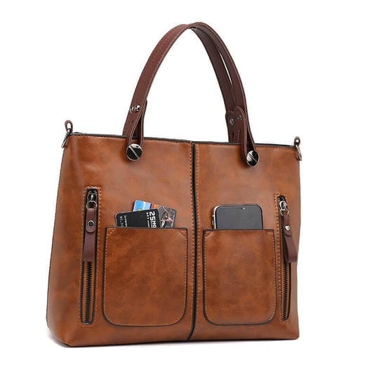 Ladies vintage leather shoulder bag