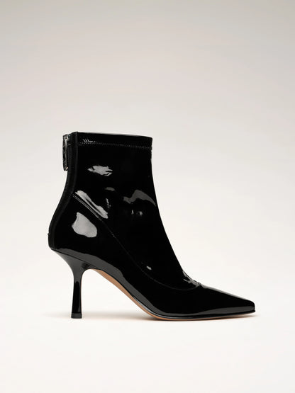 LOOPING - Boots - Patent Stretch Black