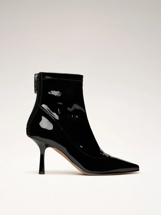 LOOPING - Boots - Patent Stretch Black