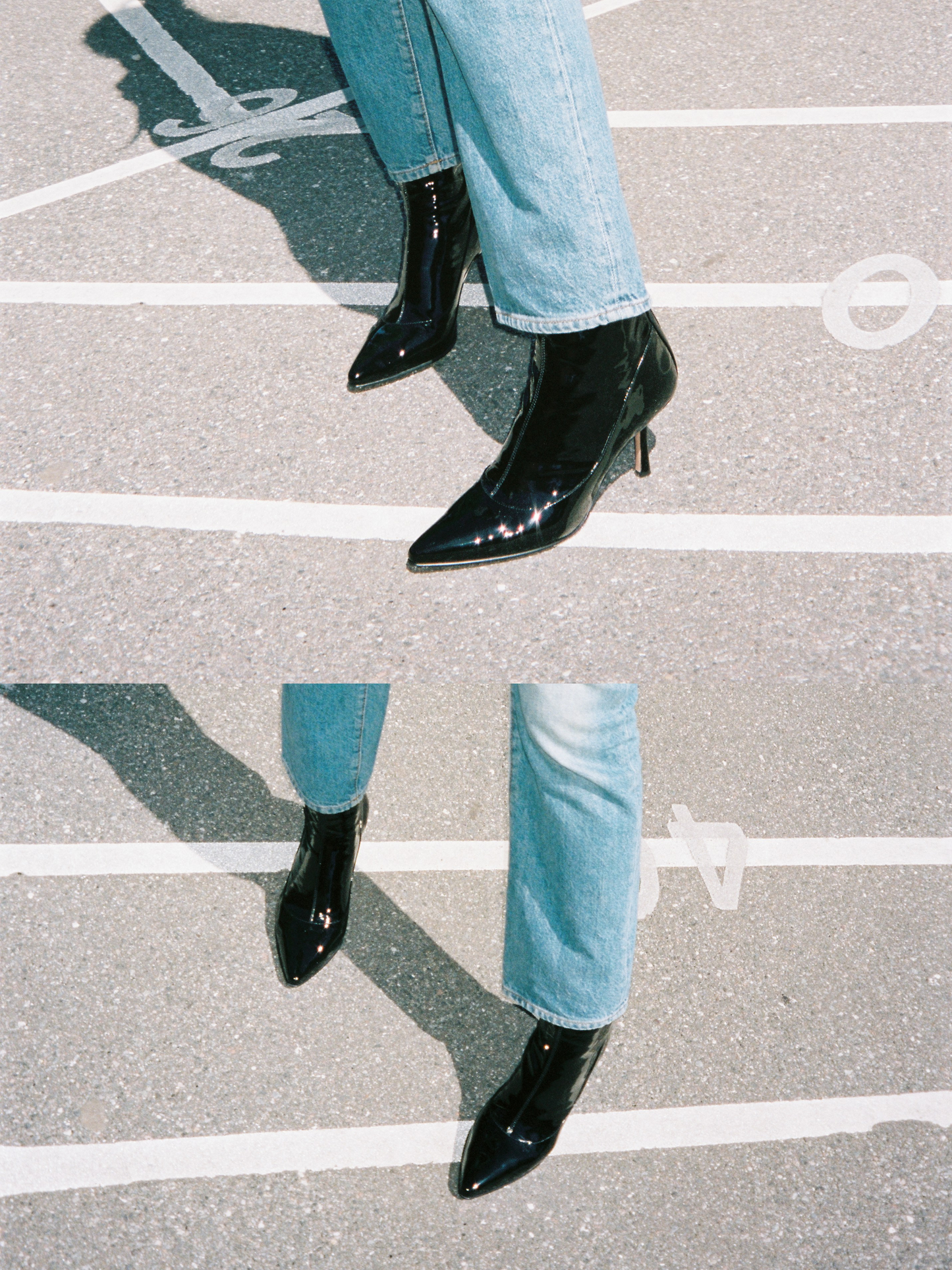 LOOPING - Boots - Patent Stretch Black