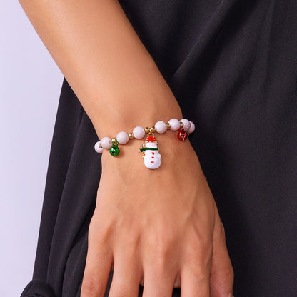 Christmas Beaded Pendant Bracelet Set