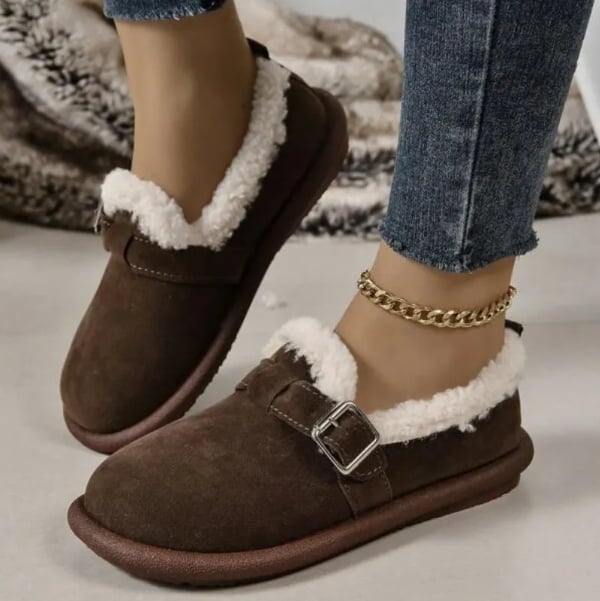 🔥WOMEN'S PLUSH ROUND TOE SLIP-ON FLATS