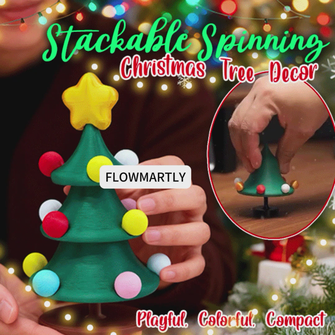 ✨❄️ FLOWMARTLY® Stackable Spinning Christmas Tree Table Decor 🎄✨