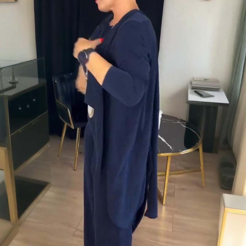 💝Long cardigan set, three-piece