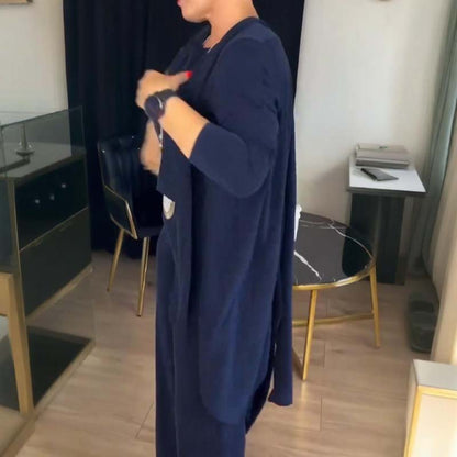 💝Long cardigan set, three-piece