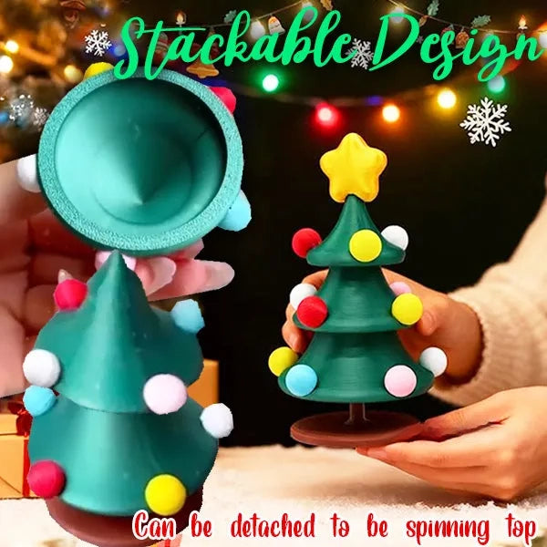 ✨❄️ FLOWMARTLY® Stackable Spinning Christmas Tree Table Decor 🎄✨